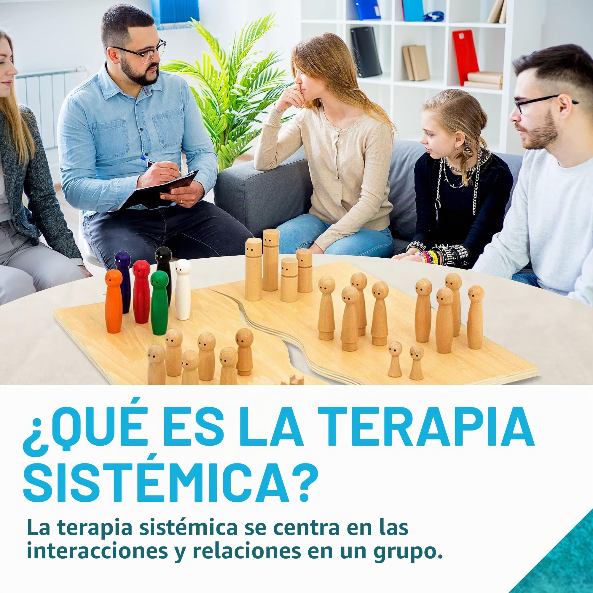 Purovi Joy Juego de Mesa - Set de 28 Muñecos Pequeños de Madera para Juegos en Familia - Juego Educativo para Entrenamiento y Terapia Familiar