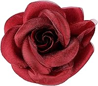 Vista 16 de Broche Multifuncional para Mujer con Flor Rosa de Pétalos Transparentes Pin Clip para Cabello