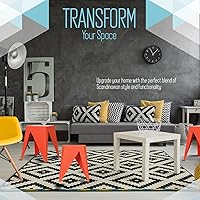 Vista 3 de InterSpaceLiving Zuho Taburete multiusos (2, naranja brillante)