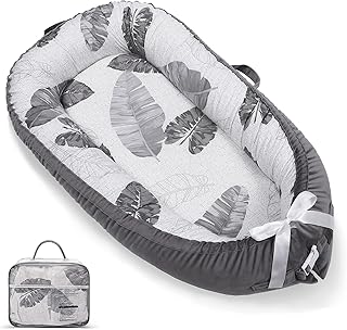EAQ Baby Nest Pod for Newborn,Baby Sleep Pod Soft Breathable 100% Cotton Napping or Traveling for 0-12 Months,Travel & Baby Essential Gift for Newborn