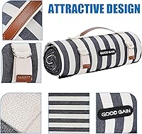 Vista 5 de Mantas de picnic para exteriores extra grandes - Manta de picnic impermeable con correa de transporte Alfombra de picnic lavable a máquina