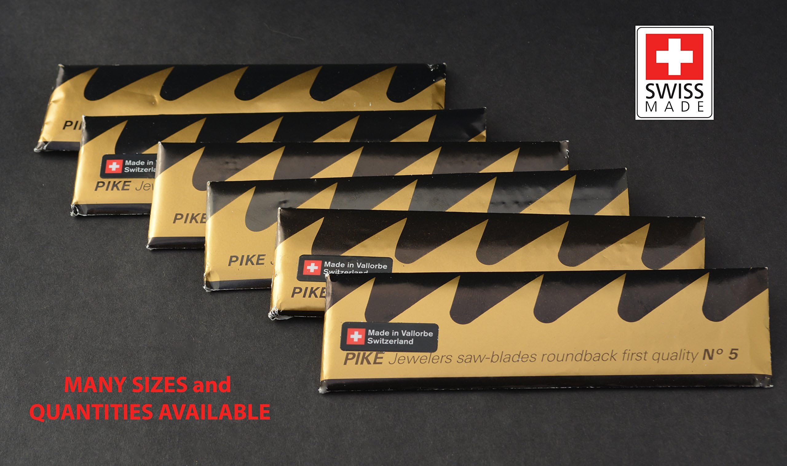 12 PIKE Jewelers Sawblades - Finest! Made in Switzerland - Choose sz 1 Thru 6 (Size #1)
