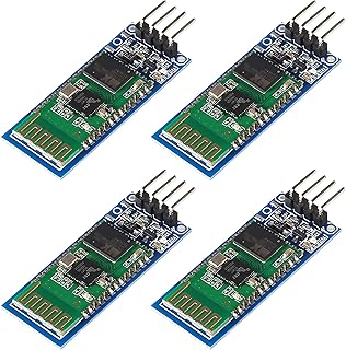 4PCS HC-06 RS232 Wireless Bluetooth Serial Port 4 Pin RF Transceiver Board Module Bi-Directional Serial Support Slave Mode(HC-06)