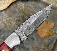 Vista 31 de WINTERFELL Damascus Steel Pocket Folding Knife Handmade Premium Quality Knives 6.5'' Small Pocket Knife for Outdoor, Camping, Hiking Back Lock Blade