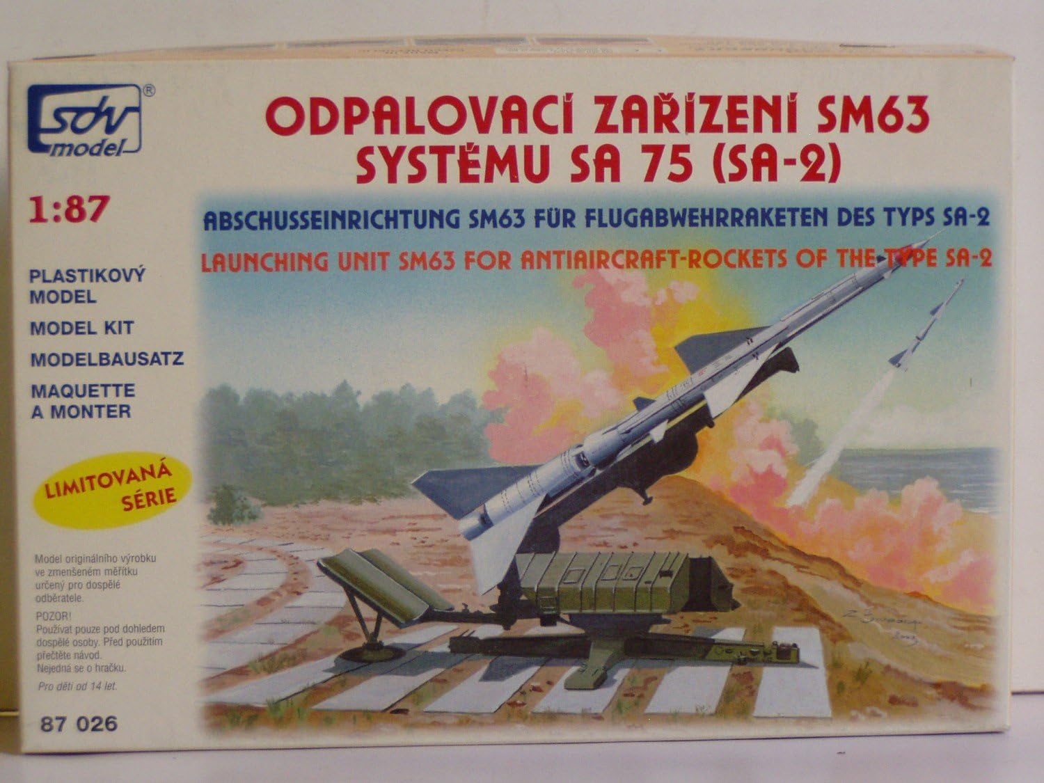 SDV Plastic Model Kit 1/87 H0 Launching Unit SM63 for Antiaircraft-Rockets of the Type SA-2