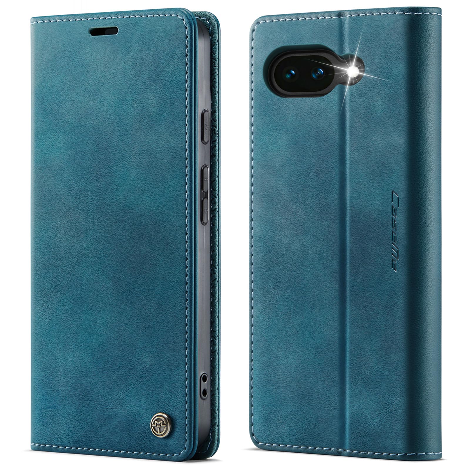 owlhold hülle für iPhone 16/17 Premium Weiches Vintage-Nubukleder klapphülle