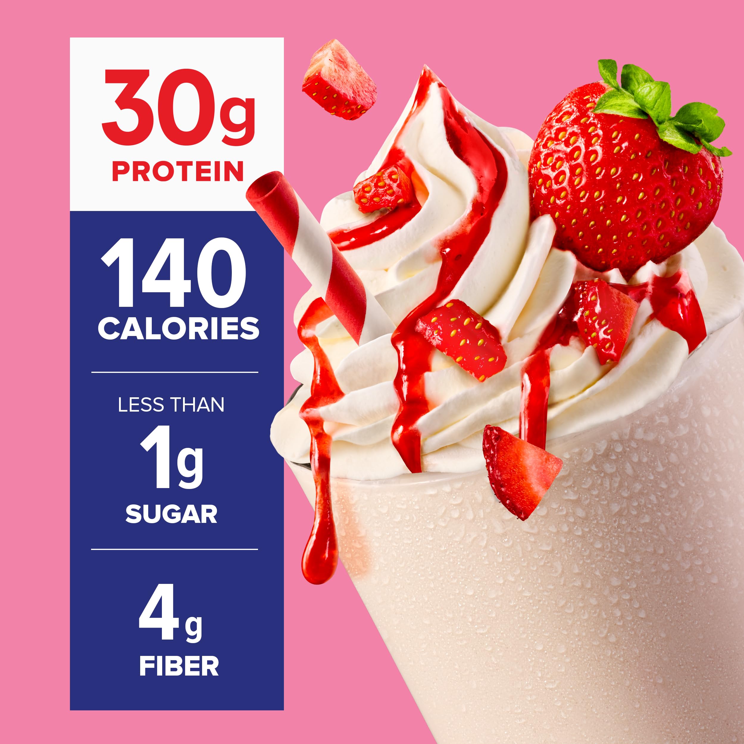 Pure Protein Strawberry Protein Shake, 30g Complete Protein, Ready to Drink and Keto-Friendly, Vitamins A, C, D, and E plus Zinc to Support Immune Health, 11oz Bottles, 12 Pack — Amazon image 3