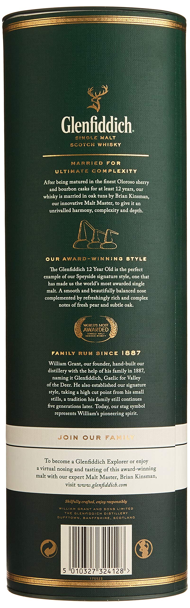 Glenfiddich 12 Jahre Single Malt Whisky (1 x 1 l)
