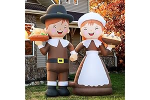 DomKom Inflatable Thanksgiving Pilgrim Yard Decor