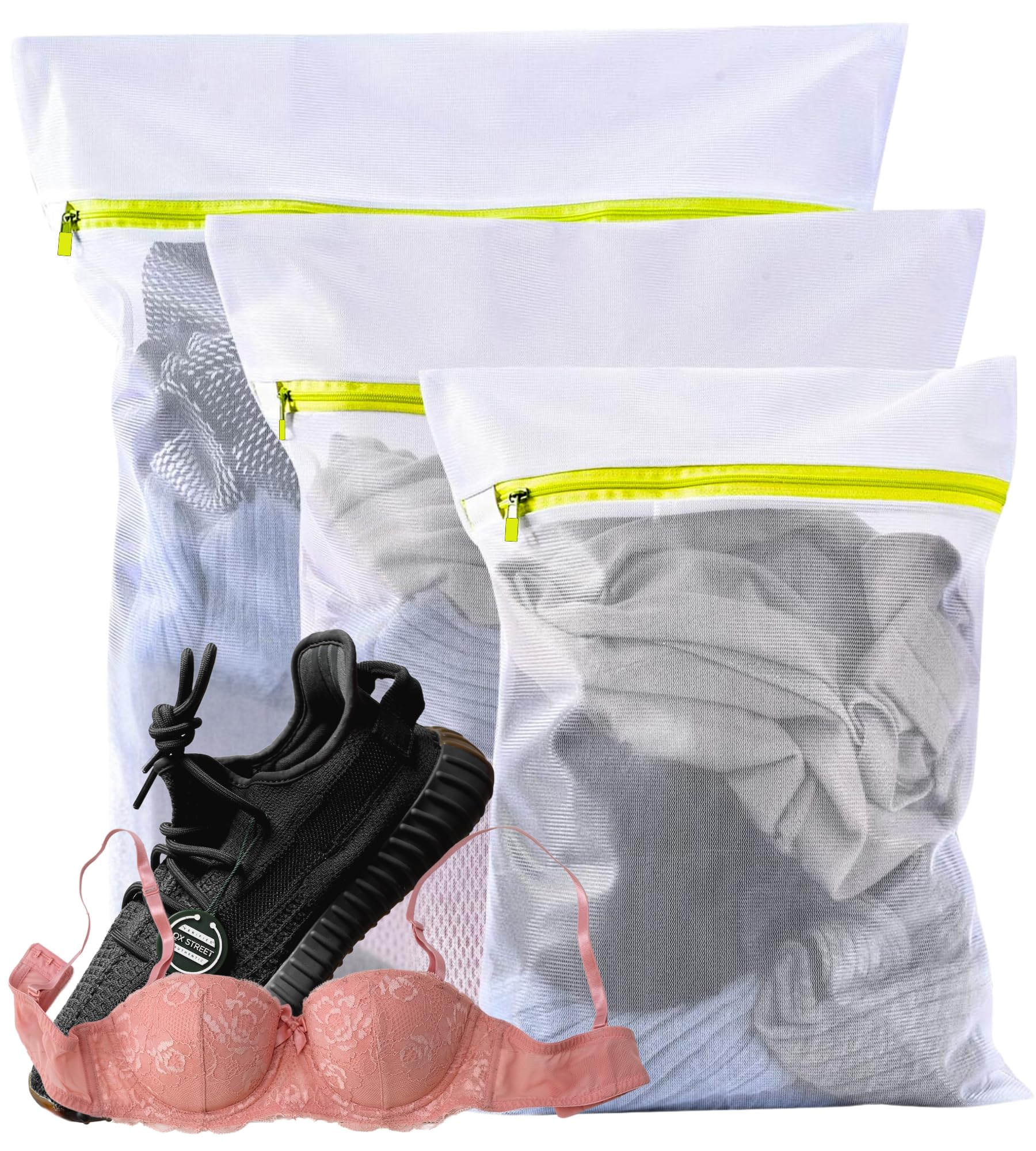 F8WARES 3Pk Mesh Laundry Bags For Clothes Washing-Washing Machine Bags For Clothes-Laundry Bag With Zip-Laundry Bag For Travel&Storage For Clothes-Shoes Blouse Lingerie&Bra Washing Bag,White (B0CZDYMDSH) Amazon Price History, Amazon Price Tracker