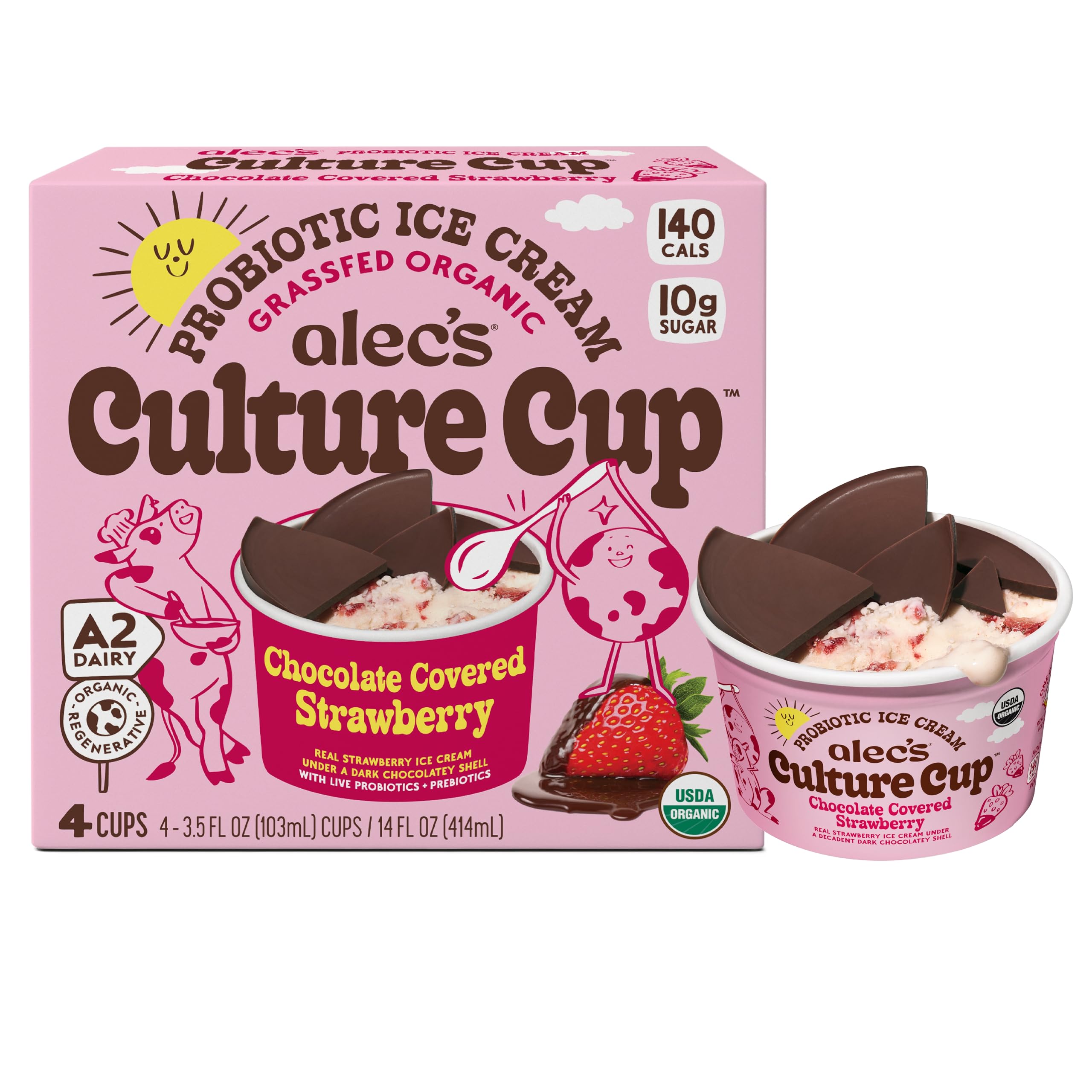 Alec's CULTURE CUP™ Probiotic A2 Dairy Organic Ice Cream