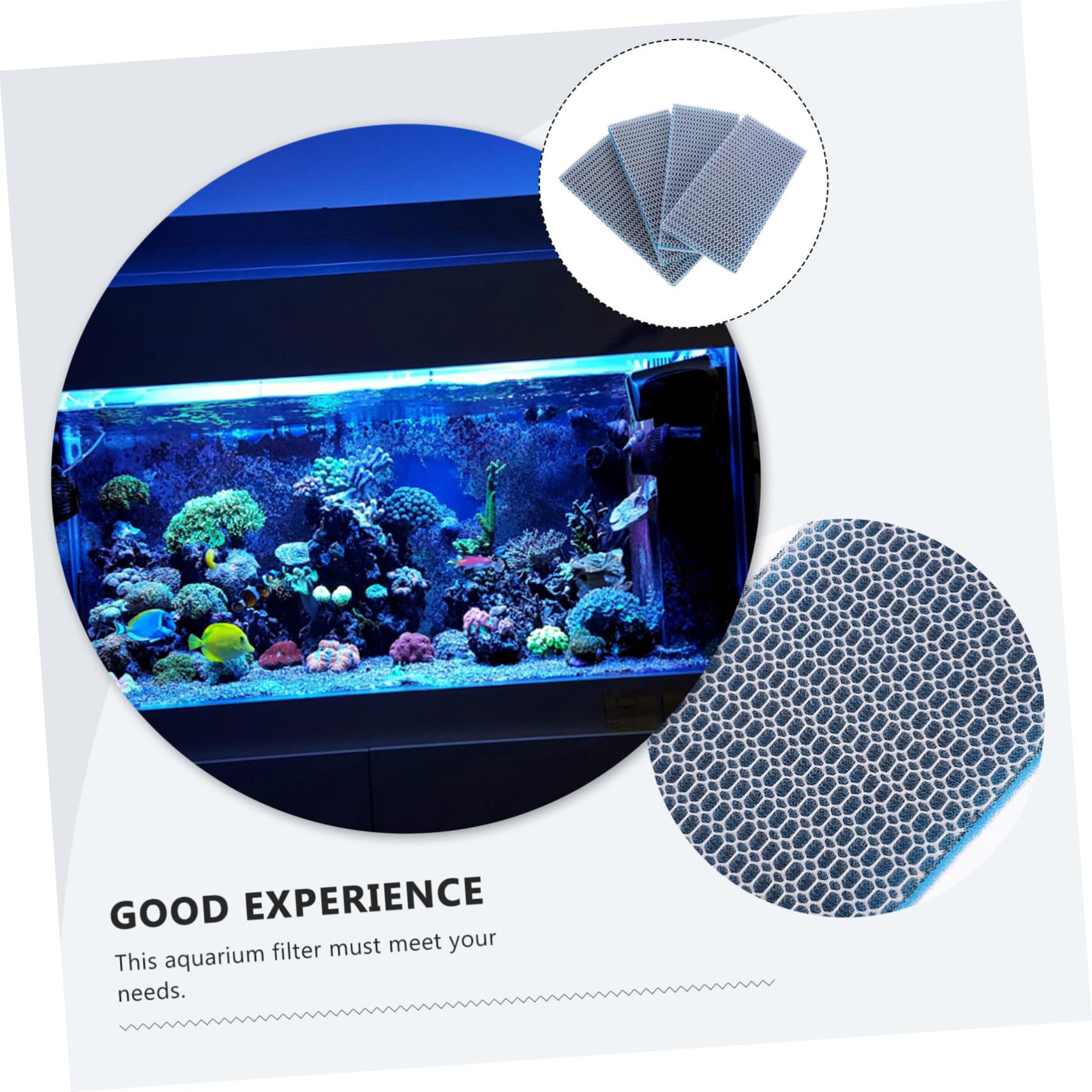 Yardwe 20stücke Aquarium Filterpad Aus Hochdichtem Polyester Reinigungs-Schwamm Für Fischbecken Effektive Wasserfiltration Und Einfach Zu Reinigen Filterwatte