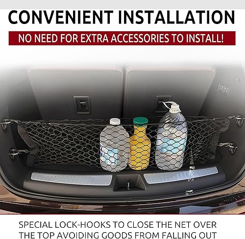 Miniatura 2 de Red de carga elástica para maletero estilo sobre para Cadillac XT6 2020-2025 – Organizadores de maletero premium y almacenamiento – Red de equipaje