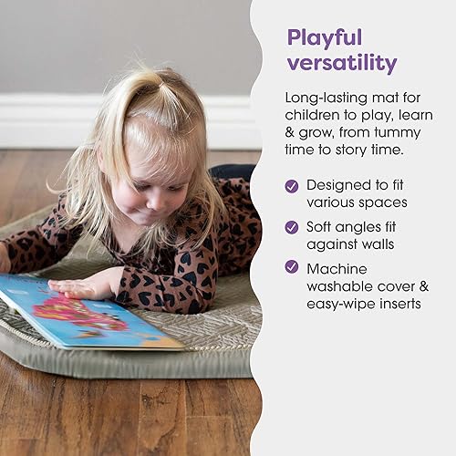 Miniatura 9 de Boppy Alfombra de juego  Alfombra de juego de espuma para bebés, niños pequeños y niños  Verde de laberinto musgo  Alfombra de juego para bebé fácil