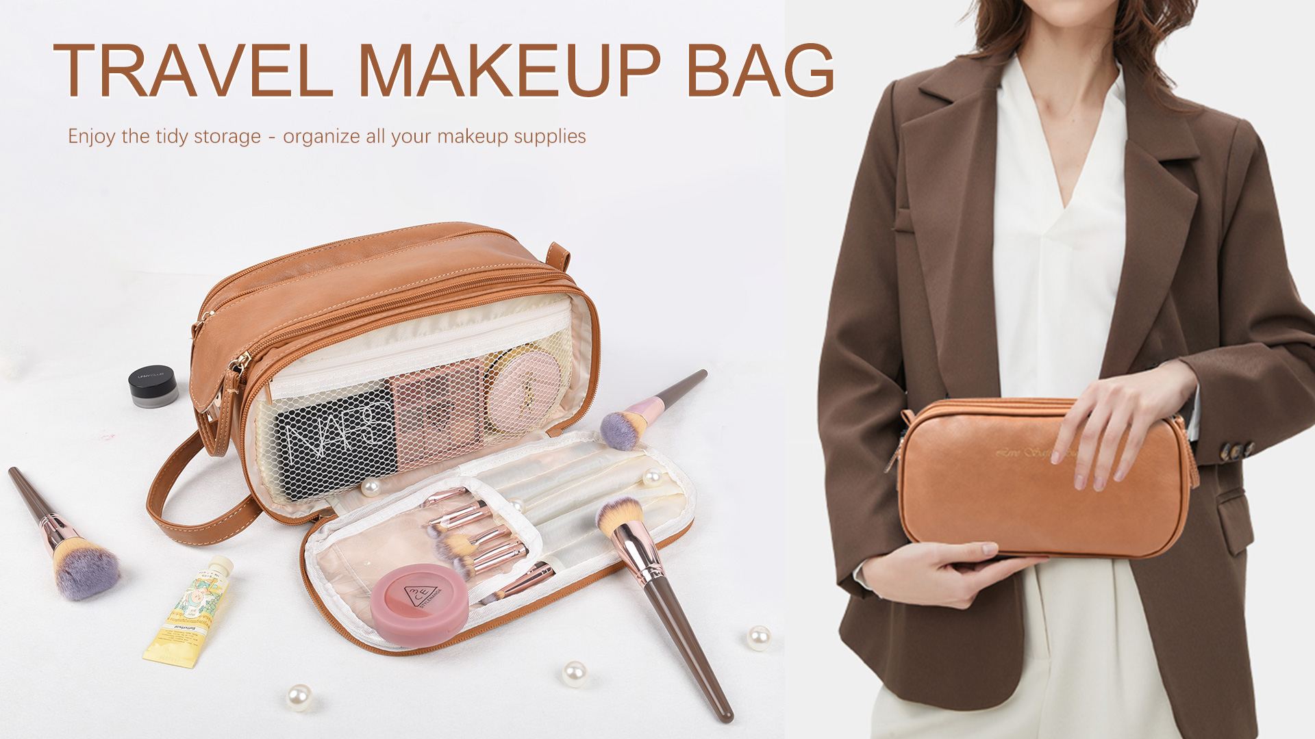 Amazon.com: Live Saft Super Travel Makeup Bag - Large Capacity