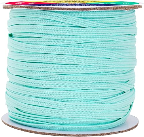 Vista 241 de Mandala Crafts - Rollo de cordón elástico plano para costura y manualidades Beige