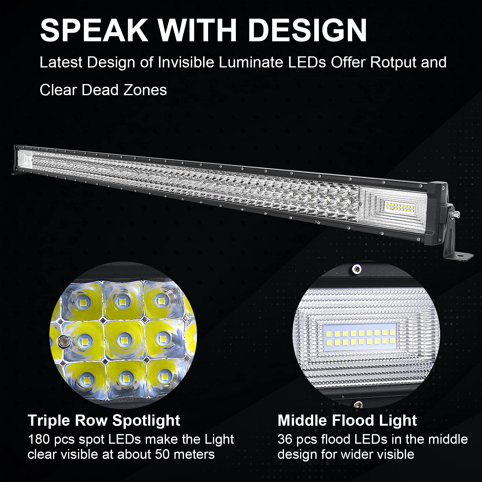 106 Cm 696W Phare De Travail Combo Barre LED Feux Projecteur Offroad