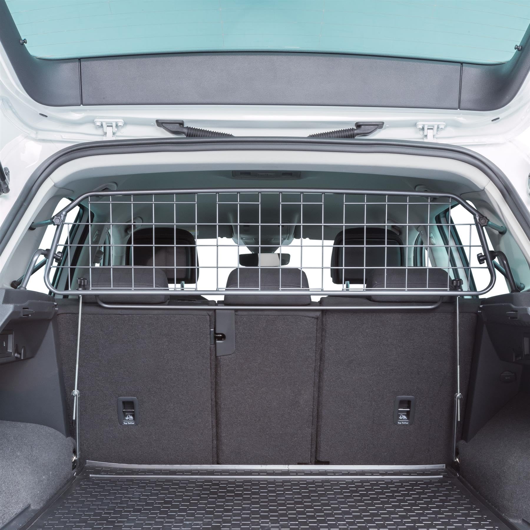 Travall Dog Guard Compatible with VW Tiguan (2016-2024) Vehicle Specific Trunk Guard Tailored Fit Luggage Barrier Load Separator Heavy Duty Powder Coated Steel Pet Barrier