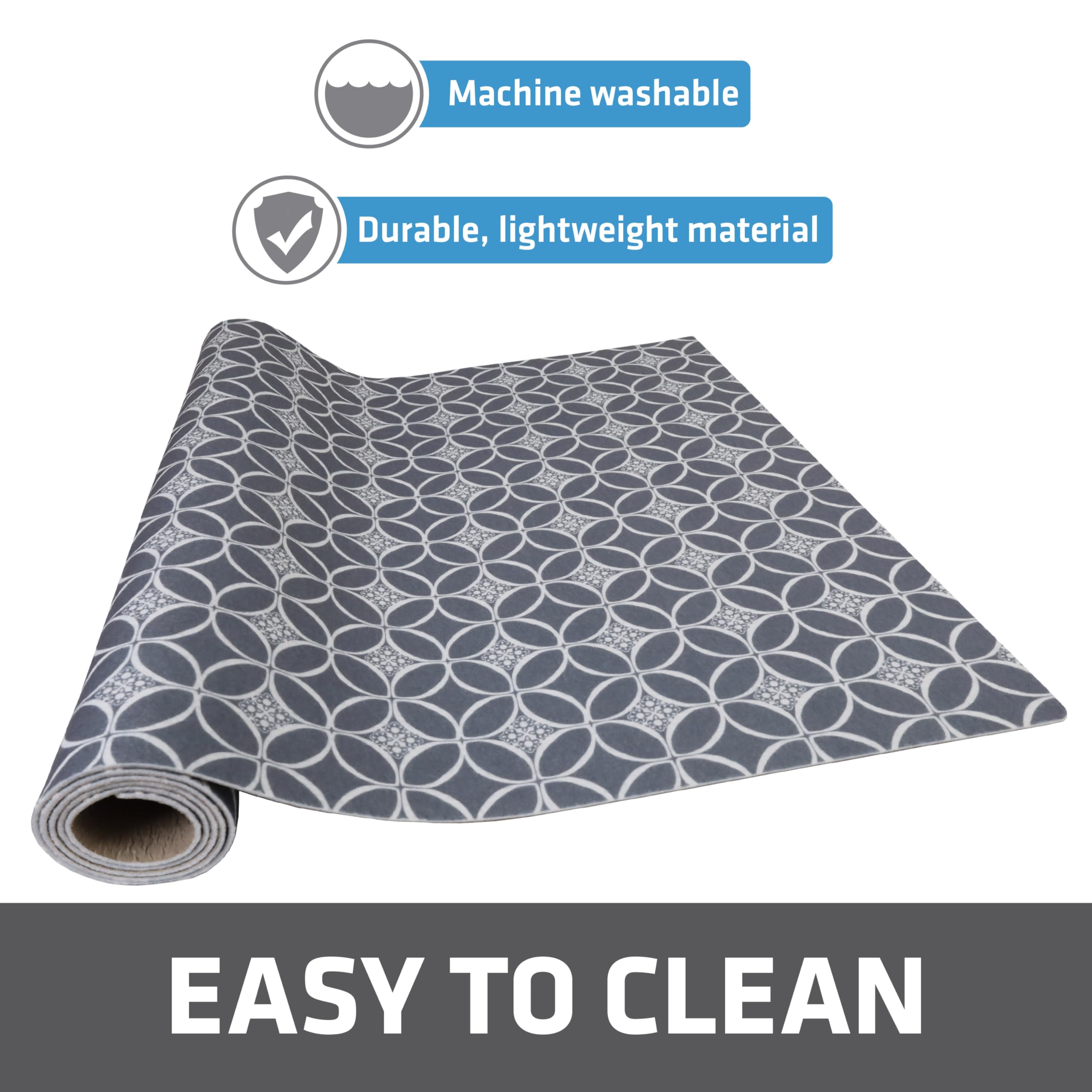 Drymate Tapete prémium XL para debajo del fregadero, impermeable, para cocina, baño, forro absorbente para estantes, antideslizante, no adhesivo, lavable a máquina (fabricado en Estados Unidos) (24 x