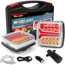 Magnetic Wireless LED Trailer Tail Lights, Wireless Trailer Lights for Towing, Rechargeable Portable LED Stop/Turn/Tail Lights Kit for Truck Trailers, Caravans, Campers, RVs, Vans, Boats