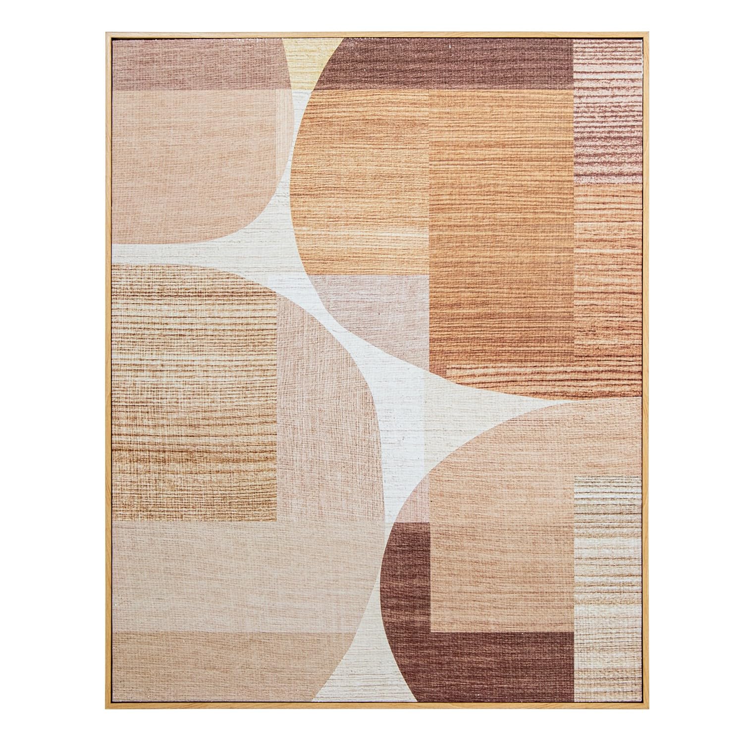 Tableau abstrait pour grand mur vide marron et grenat
