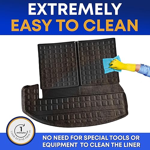 Miniatura 4 de Forro de carga prémium para Cadillac XT6 2020-2025  100% de protección, tapete de maletero de automóvil de ajuste personalizado, tapete de carga