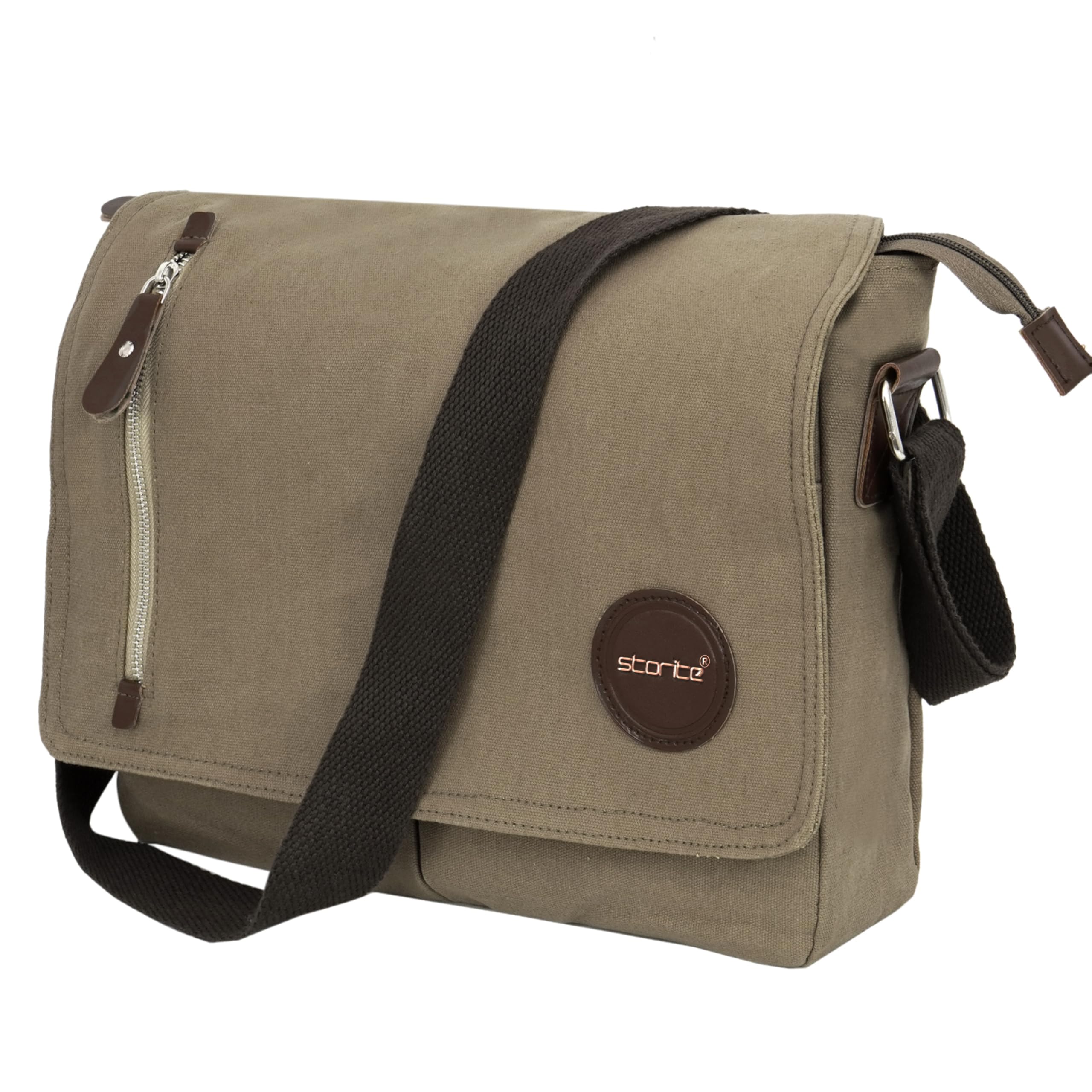Canvas Sling Cross Body Travel Office Business Satchel Messenger One Side Shoulder Bag for Men & Women