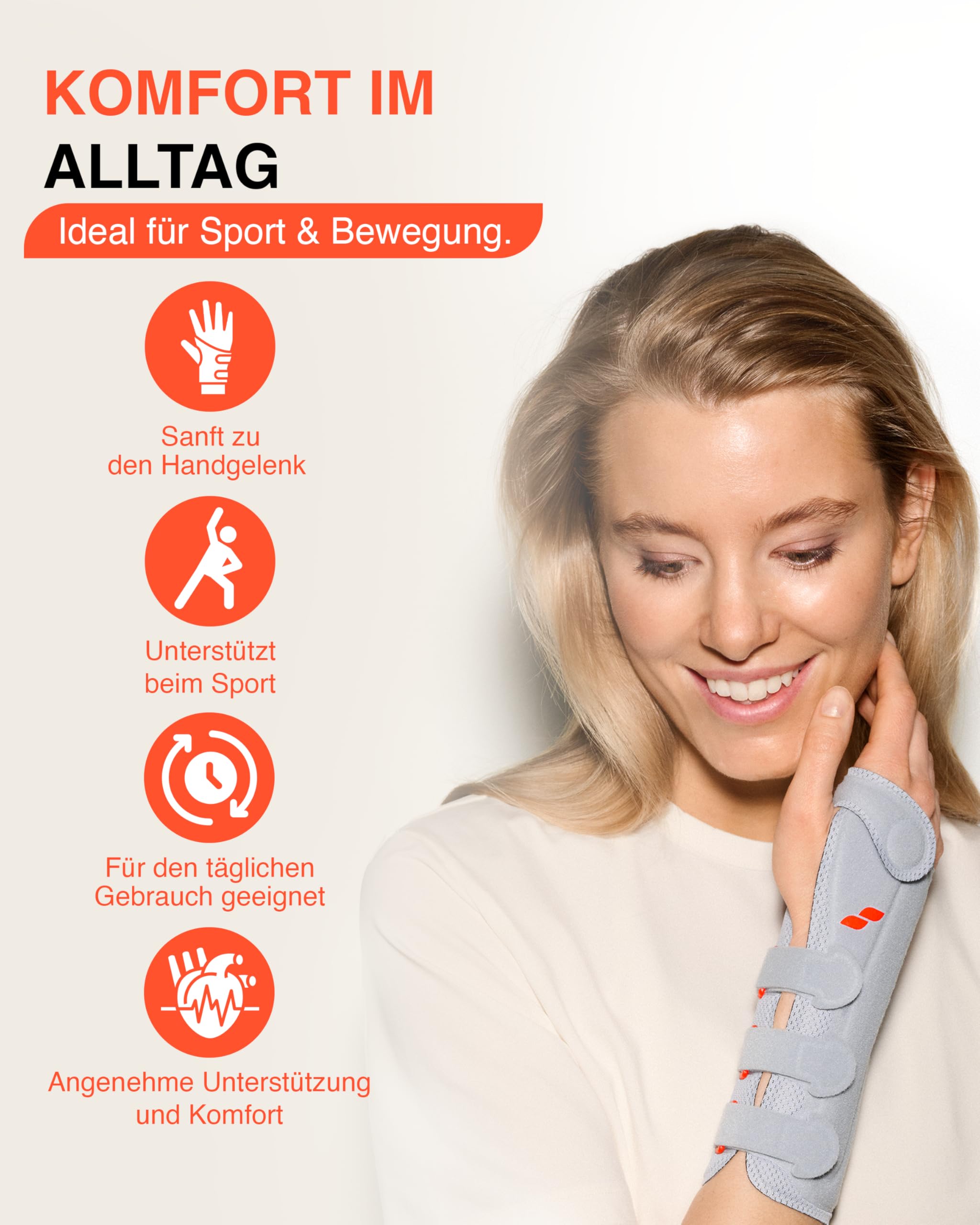 SPORLASTIC – Handgelenkstütze MANU-HiT Carpal Handgelenkbandage links – Orthopädische Karpaltunnel Schiene mit CTS-RELIEF-PAD – Ideal bei Karpaltunnelsyndrom & Sehnenscheidenentzündung - Platinum S