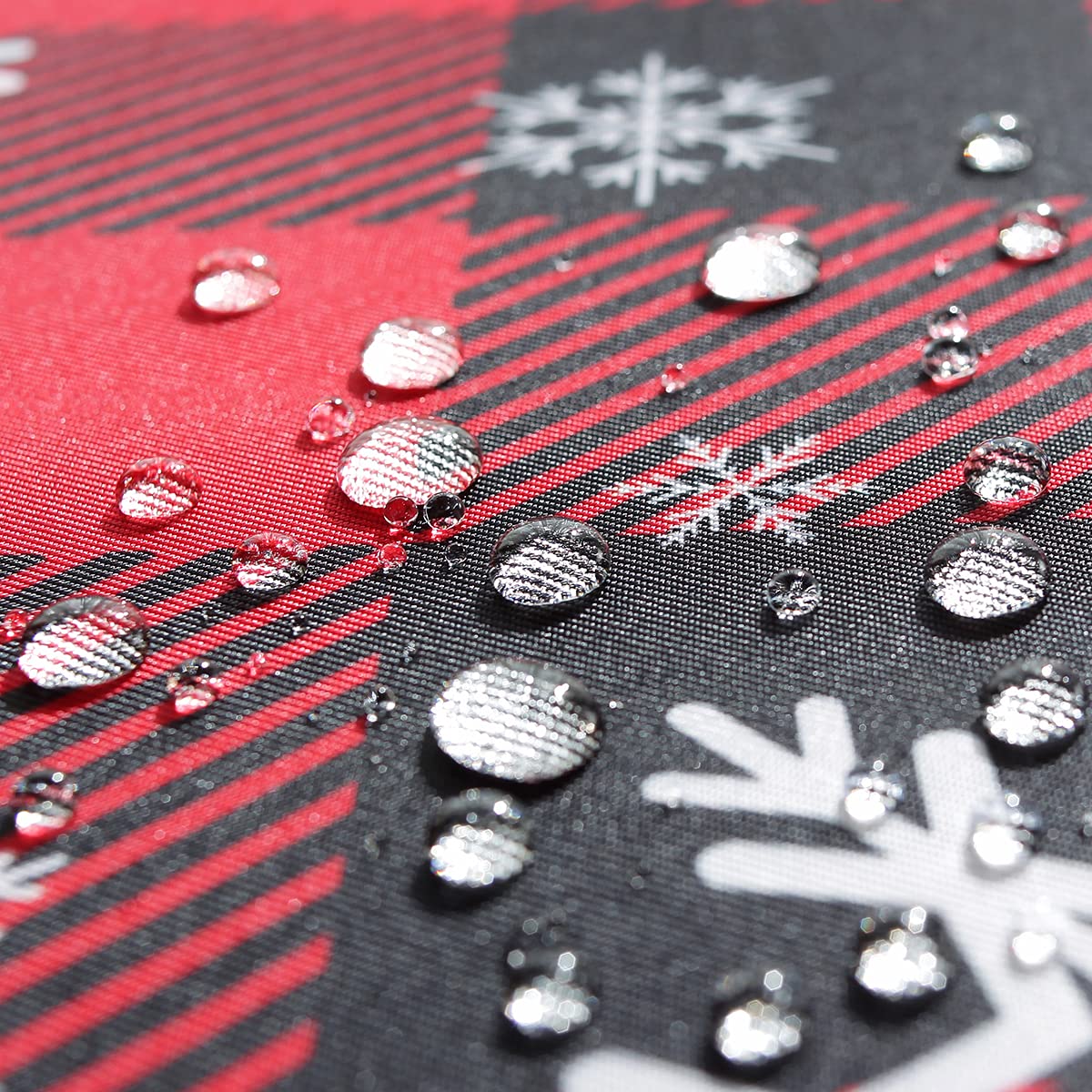 Mantel de Navidad rectangular, mantel a cuadros con decoraciones de copo de nieve, pesado y a prueba de derrames, para comedor, fiestas y vacaciones (patrones de nieve, rectangular, 60 x 84 pulgadas