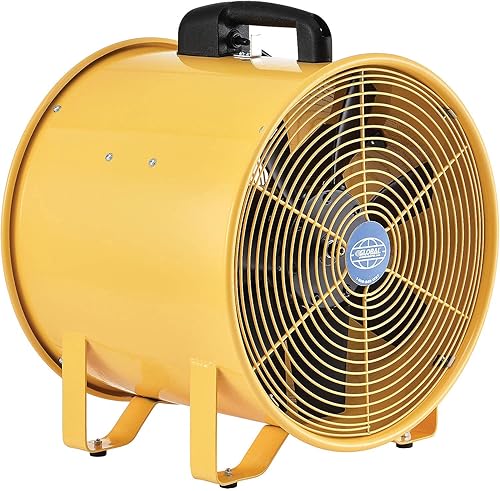 Global Industrial Ventilador de ventilación portátil, ventilador de espacio confinado de 16 pulgadas de diámetro, 2 velocidades, 2850 CFM, 1 HP,
