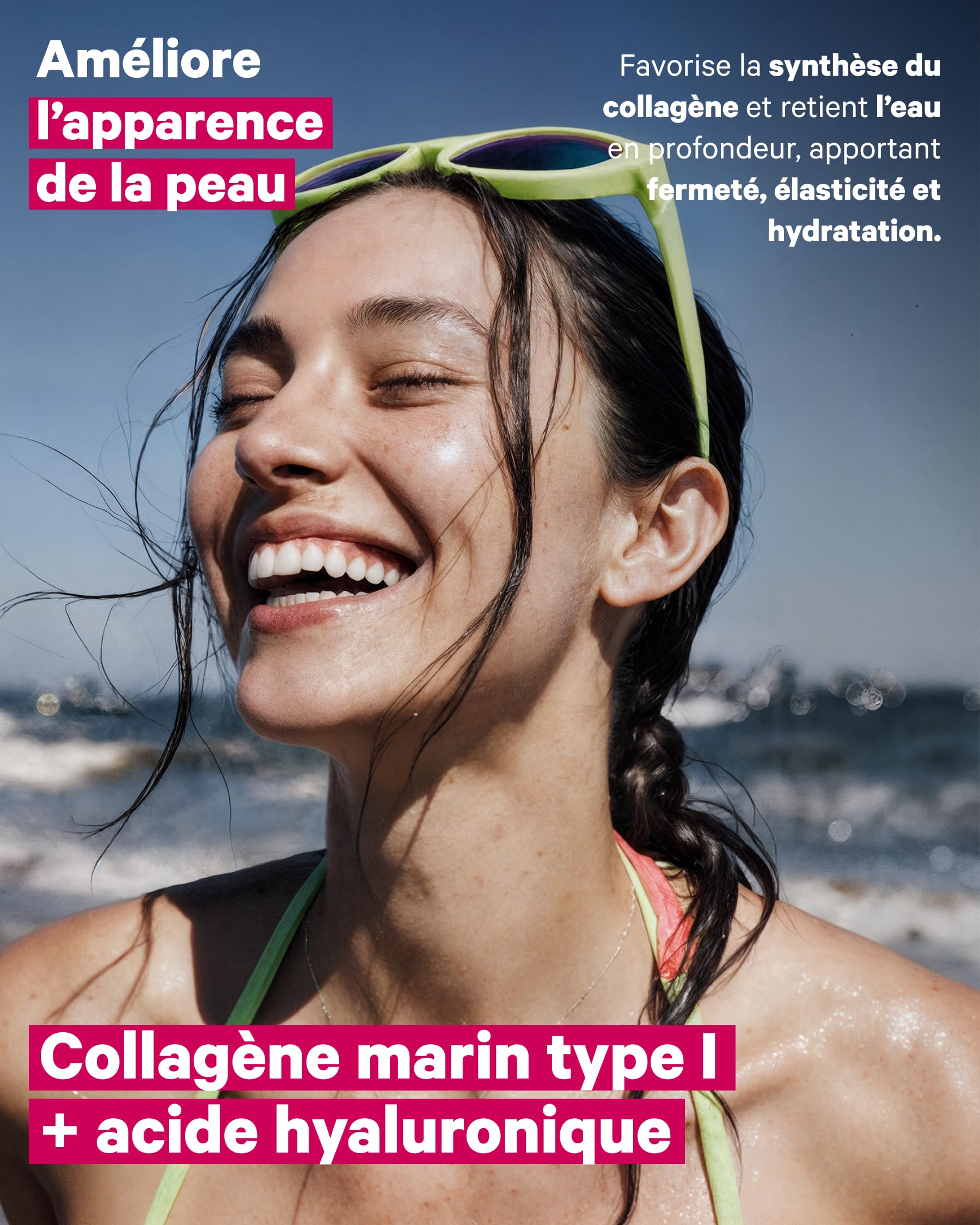 Collagène Marin Hydrolysé Pur + Acide Hyaluronique, Coenzyme Q10, Biotine & Vitamine C | 150 Gélules | Haute Biodisponibilité | 5 Mois | Peptides Type 1 | Peau, Cheveux, Ongles, Articulations