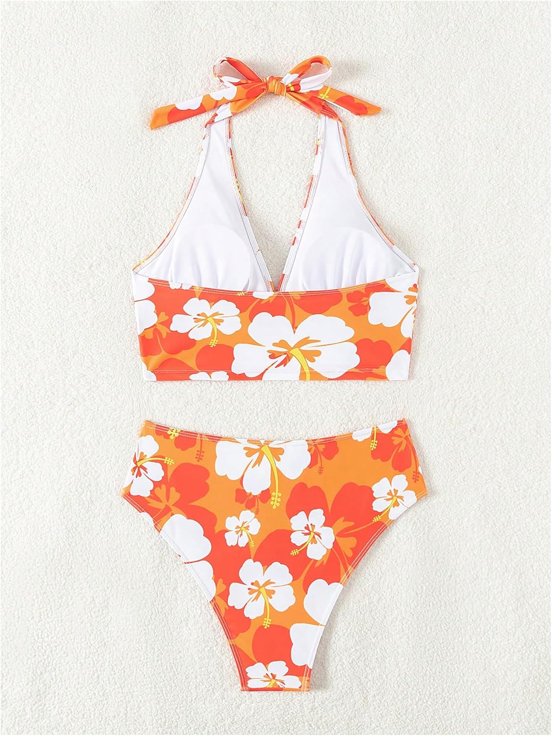 Floerns Women's Two Piece Tankini Swimsuit Floral Halter Top Beach Bathing Suit