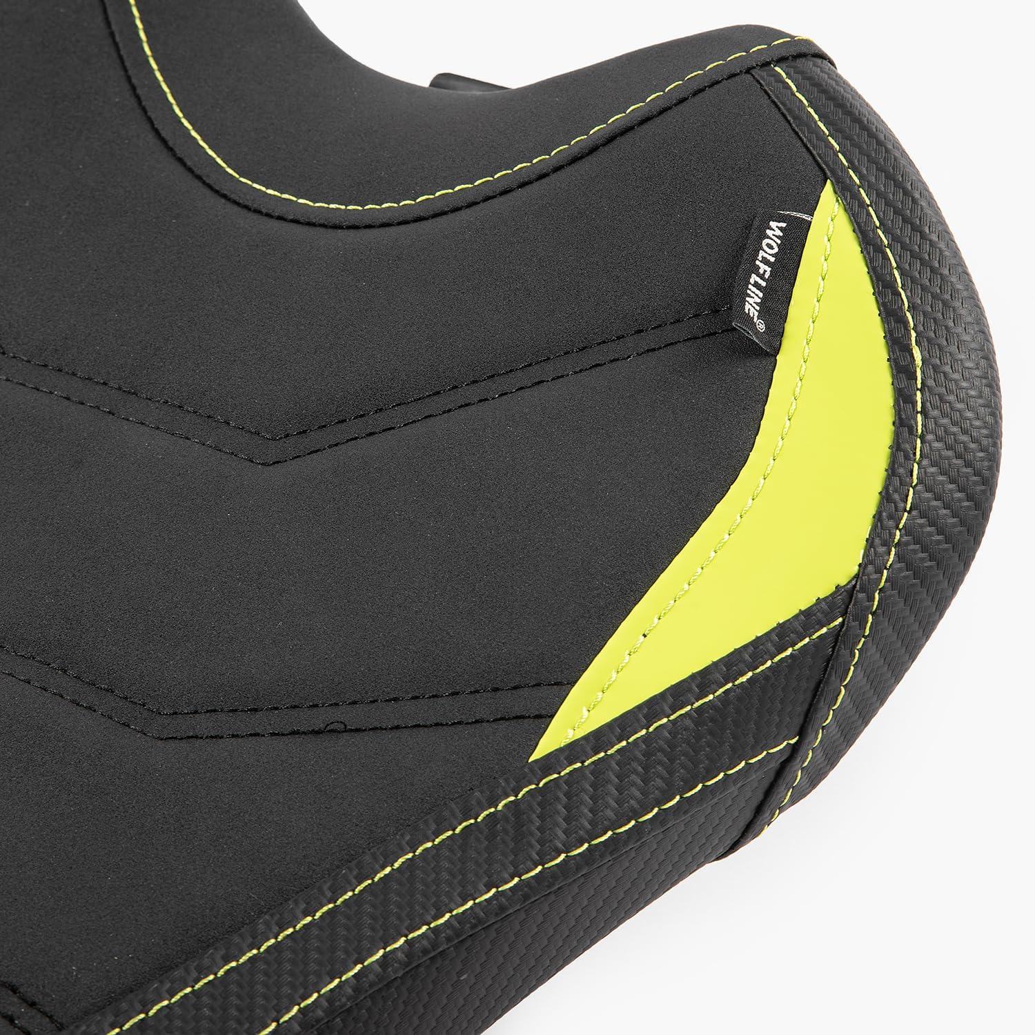 Motorcycle Leather Front Driver Rider Saddle Rear Passenger Seat Cushion Pad Set fit for Street Triple 765 765S 765R 2023 2024 Pressure Relief Soft Pillion, Green