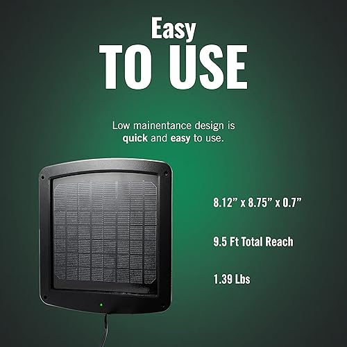 Miniatura 4 de Battery Tender Cargador de batería de panel solar de 5 vatios de 12 V con controlador de carga – IP67 resistente a la intemperie – Montaje en