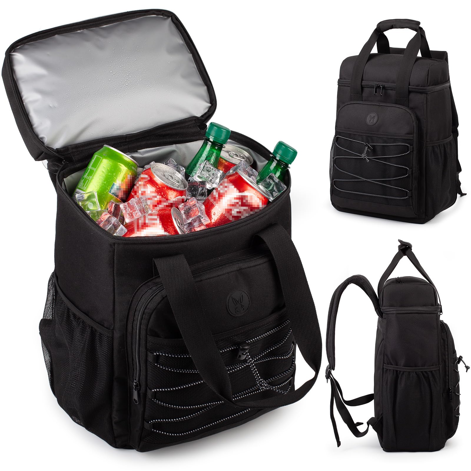 Cooler Backpack WITH Padded Top Handle,Lightweight back pack coolers insulated leak proof,Large Capacity Ice Chest for Women Men Beach Camping Picnic Fishing Hiking