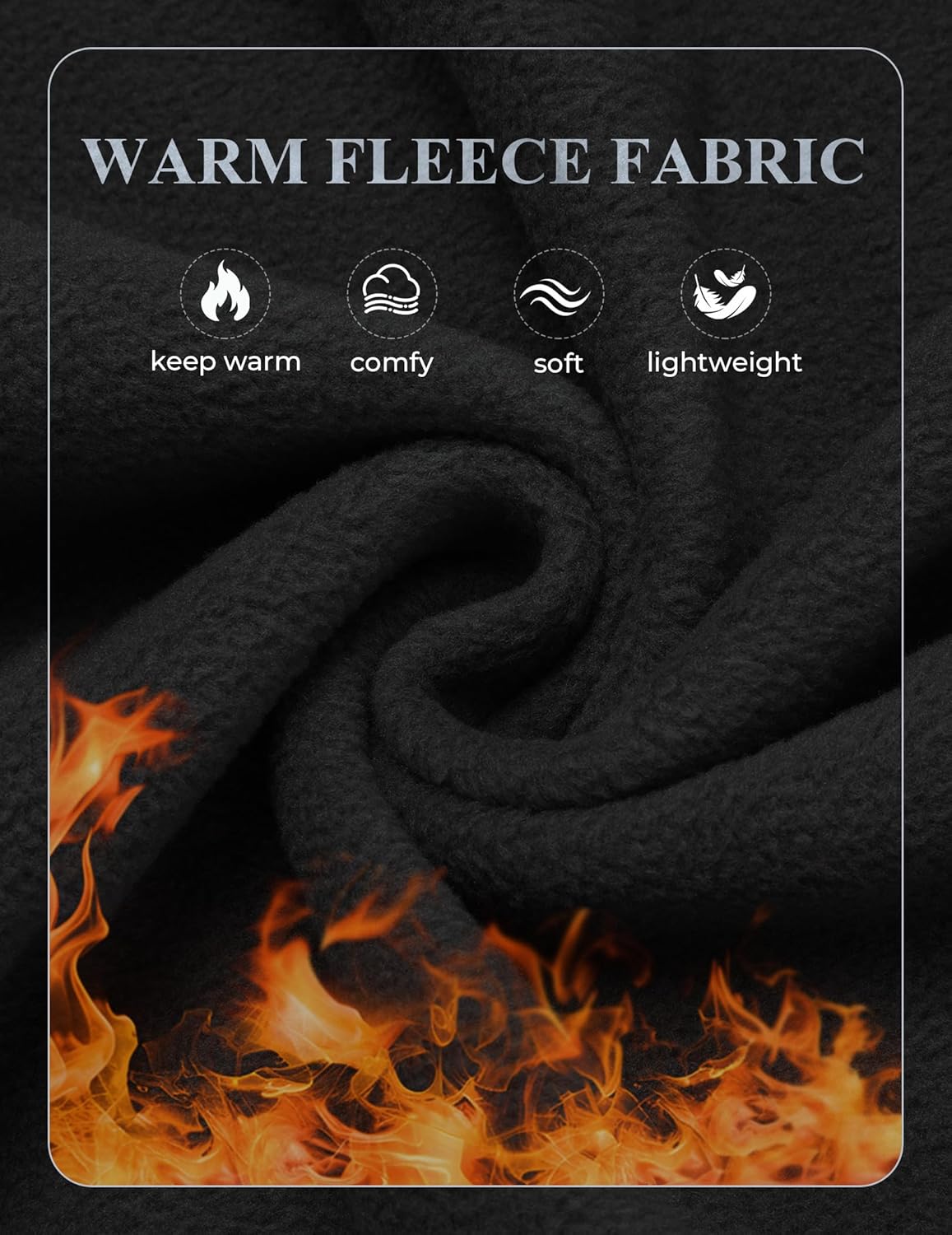 COOFANDY Men's Fleece Jackets Full Zip Raglan Long Sleeve Lightweight Casual Outdoor Warm Jacket Coat with Pockets - Image 4