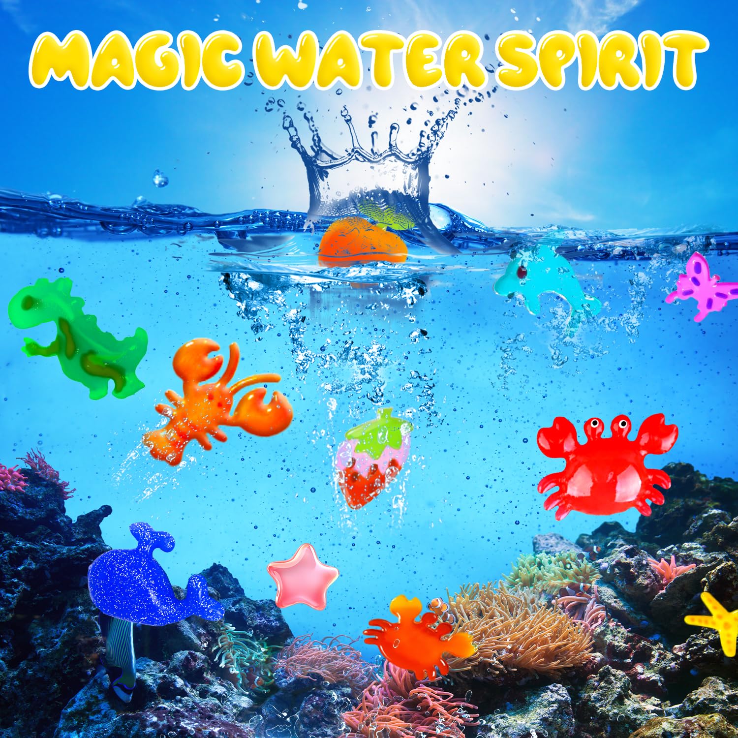 Flavery Magic Water Elf - Lot De 20 Couleurs Et 24 Formes - Kit Perles D'Eau Magiques Pour Enfants Dès 6 Ans