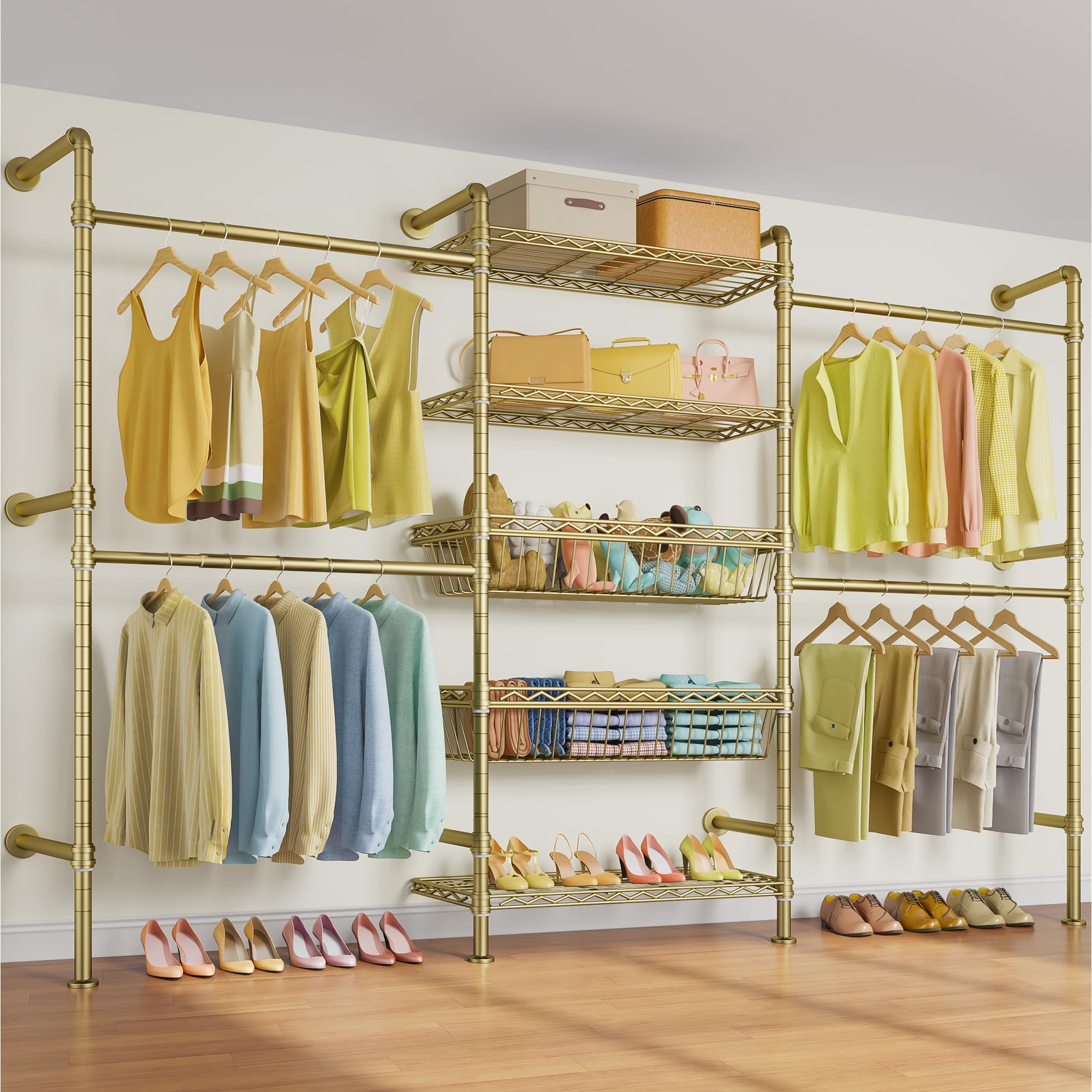 Amazon.com: Timate X3 Garment Rack for Hanging Clothes, Expandable Wall ...