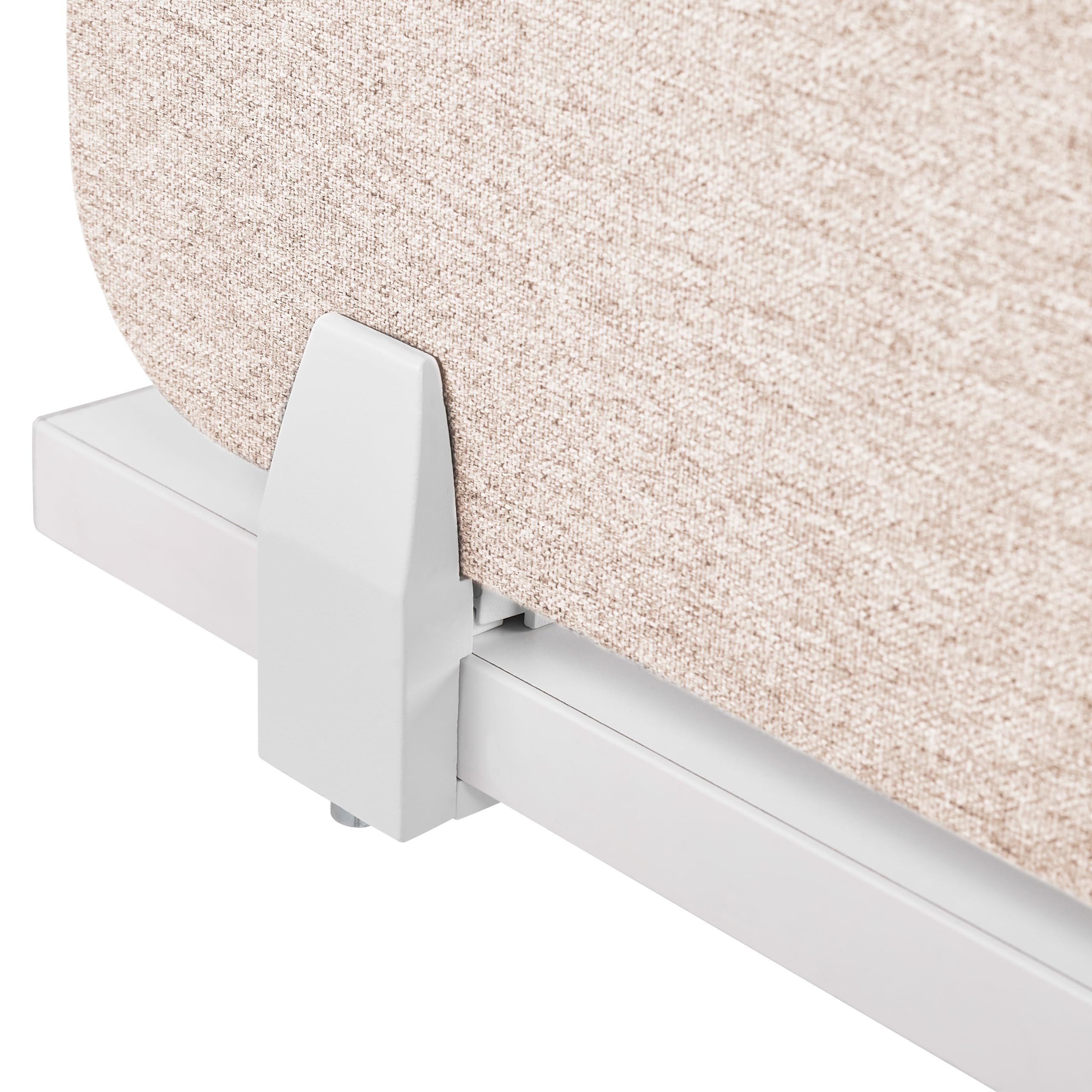 Beliani Pannello Divisorio Fonoassorbente per scrivania in Pet Beige 180 x 40 cm