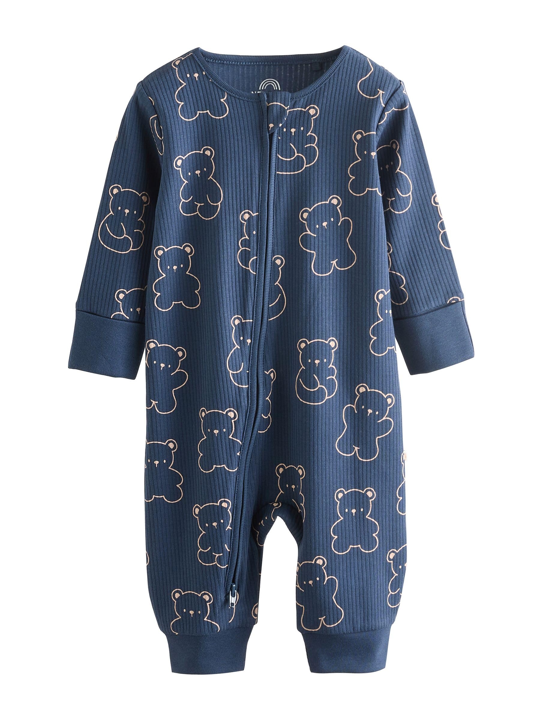 NEXT Bébé garçon Dors-Bien bébé en Coton sans Pieds à Zip Double Sens, Lot de 3