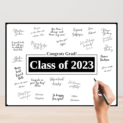 Class of 2023 Graduation Decorations for Boys or Girls, Signing Board Guest Book, Class of 2023 Decorations, Poster Graduation Party Decor, Class of