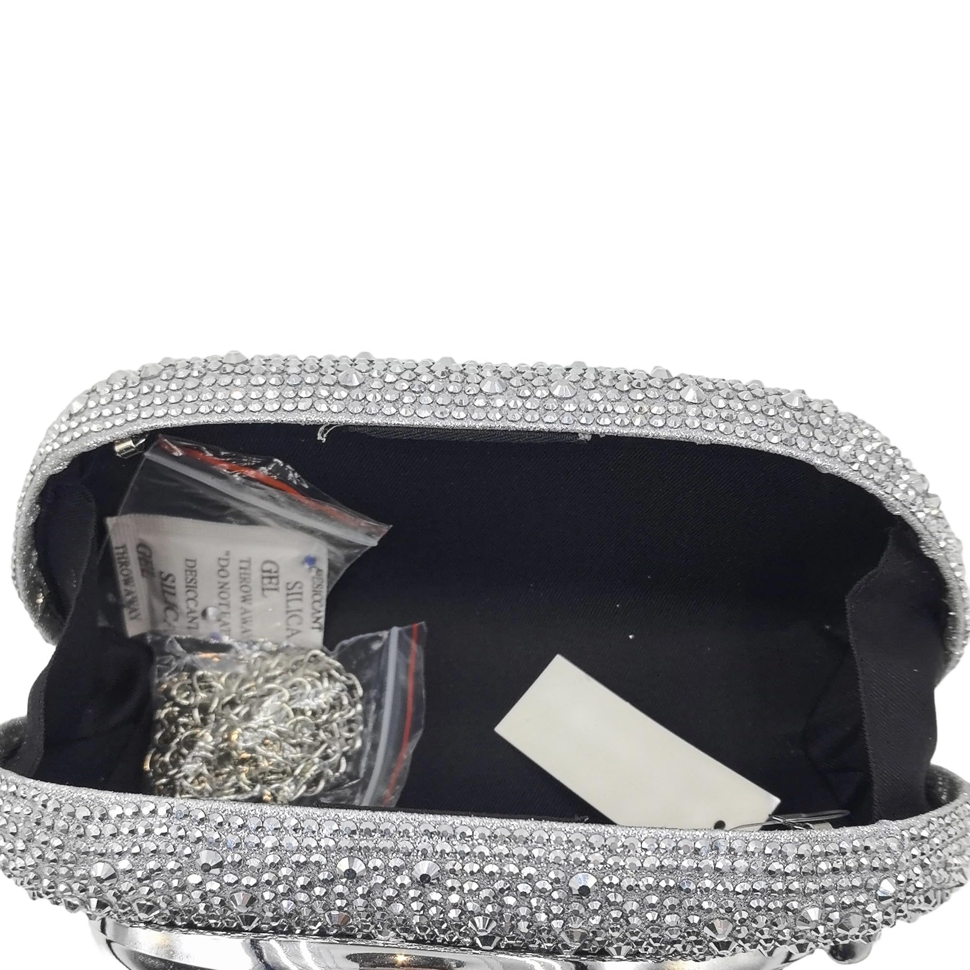 Boutique De FGG Mini-Clutch-Geldbörse mit Strasssteinen für Damen, elegant, glitzernde Abendtasche, Hochzeit, Brautschmuck, Kristall-Clutch-Handtasche