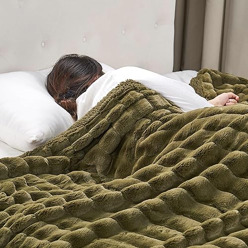 Miniatura 4 de Home Soft Things Super Mink - Manta de piel sintética de gran tamaño, suave, acogedora, con peso, con respaldo de sherpa, decoración del hogar,