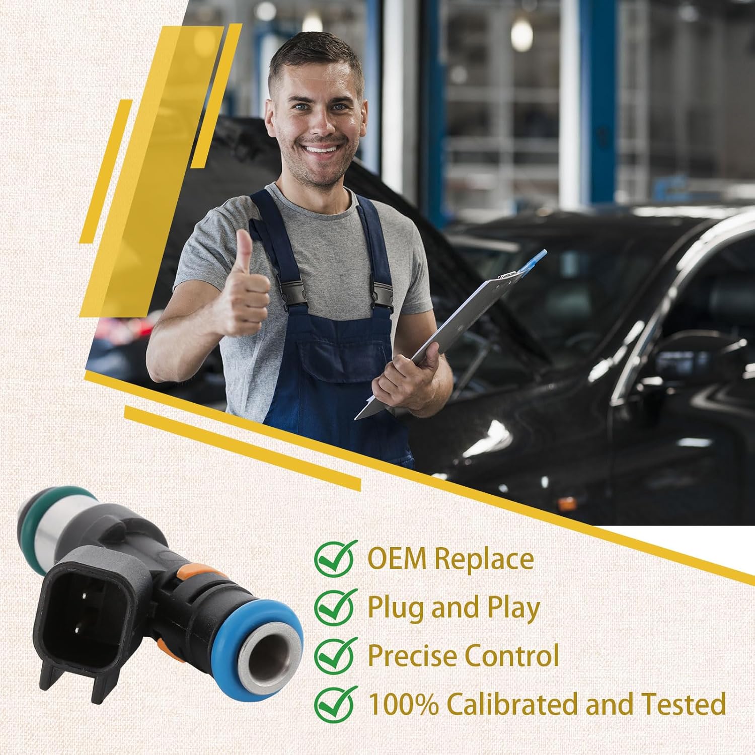 04591986AA OE V6 24V MPI Fuel Injectors,Compatible with/Dodge 2.7L 3.5L Nitro Charger Journey 2005 2006 2007 2008 2009 2010,Compatible with/Chrysler 4.0L Town&Country |4 Holes| |Set of 6|