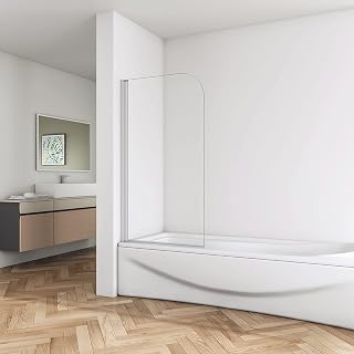 Biubiubath High Quality Single Pivot Shower Bath Screen Glass Panel 800x1400mm