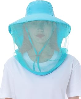 Womens Sun Hat Outdoor UV Protection Wide Brim Fishing Hat with Ponytail Hole Neck Flap for Beach Hiking Camping