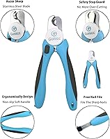 Vista 5 de gonicc Cortaúñas profesional para perros y gatos pequeños, recortadores de uñas afilados de acero inoxidable (con lima de uñas gratis en el mango)