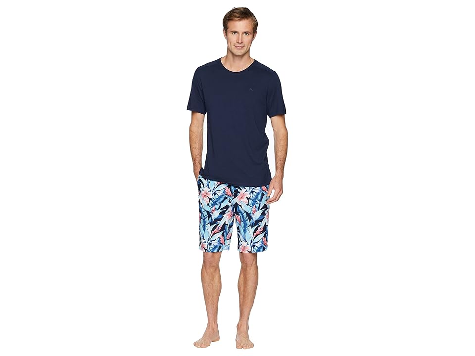 New Tommy Bahama Woven Jam Short Set (Florida Palm) Men's Pajama Sets
