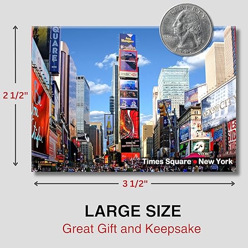 Miniatura 3 de Times Square Panorama - Imán de metal para nevera, monumentos de la ciudad de Nueva York, monumentos de la ciudad de Nueva York, regalo de recuerdo