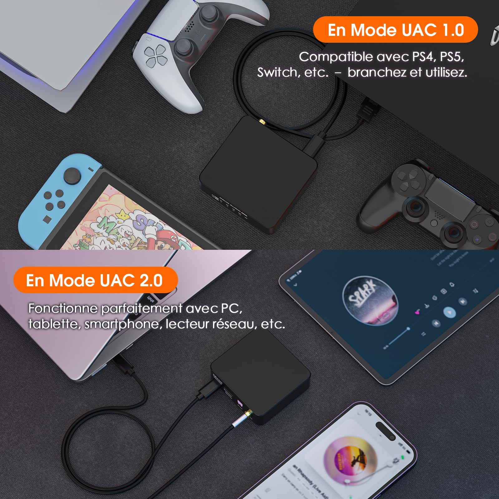 Interface Numérique USB Douk Audio U2 PRO XMOS XU316 (DDC), USB-C vers optique/coaxial/HDMI-IIS, DSD512/PCM768 kHz, Convertisseur Audio Numérique-Analogique portable pour DAC/PS5/Amplificateur